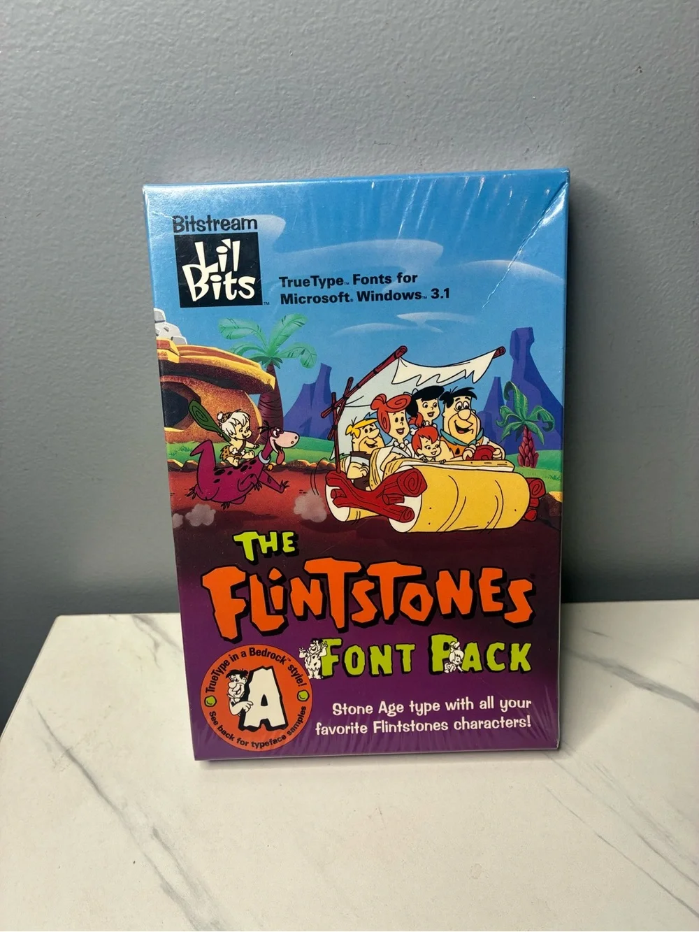 Sealed Flintstones Font Pack for Windows 3.1 Bitstream Lil Bits Software